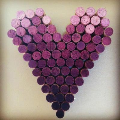 You can find this cork heart in both our Roseburg and Newberg locations.