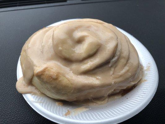 Free cinnamon rolls on the weekends. I think I must have died and gone to heaven.