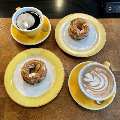 Hot Coffee, Paris Brest, Chocolino with Oat milk