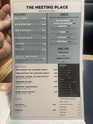 Breakfast Menu