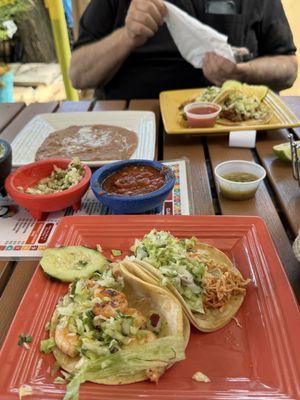 Frida's in Durango Colorado. Chicken taco shrimp taco