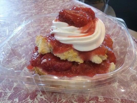 Strawberry Shortcake. All desserts are homemade.