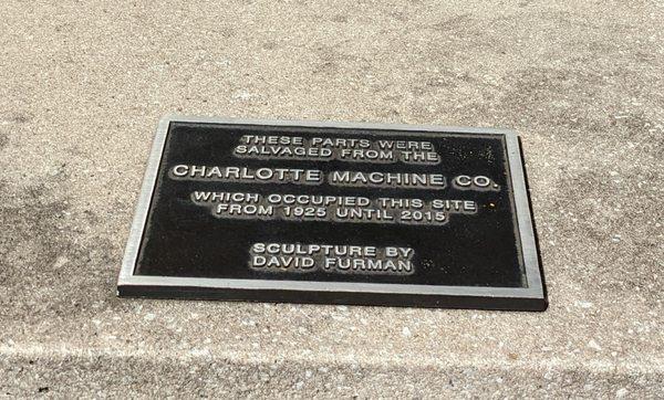 Charlotte Machine Company Sculpture, 1616 Camden Rd