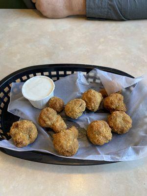 Appetizer of mushrooms, a little less than $8.00