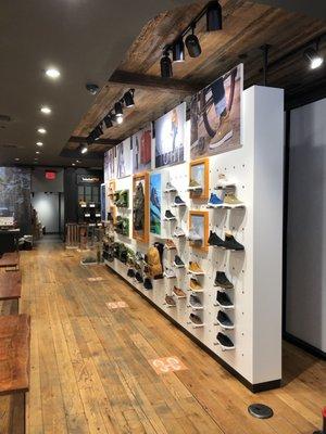 Very cool shoe display wall