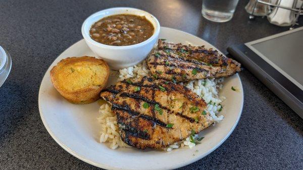 Grilled chicken breasts