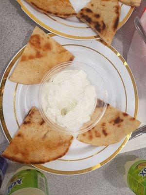 Pita and tzatziki