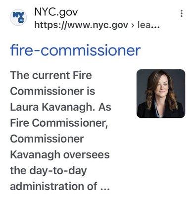 Where to find additional information, about Laura Kavanagh, FDNY Commissioner. NYC.