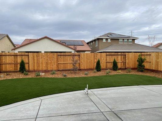 New backyard with connections for future kitchen!