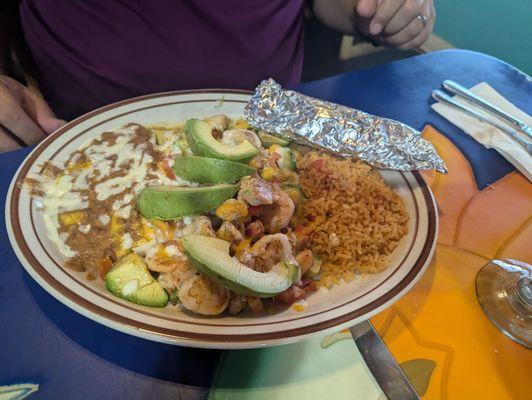 Shrimp & chicken combo plate