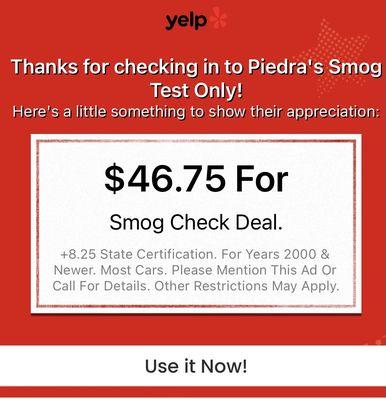 Smog Check Deal