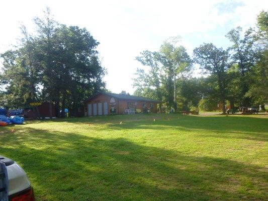 The ice cream store and changing rooms.