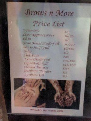 Price list