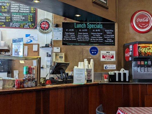 Their lunch specials board