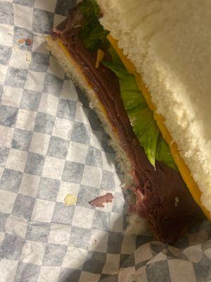 So yummy Roast beef sandwhich came in a box with chips a cookie and napkins and utensils!