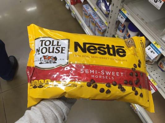 4.5 pound bag of chocolate chips for $9.50