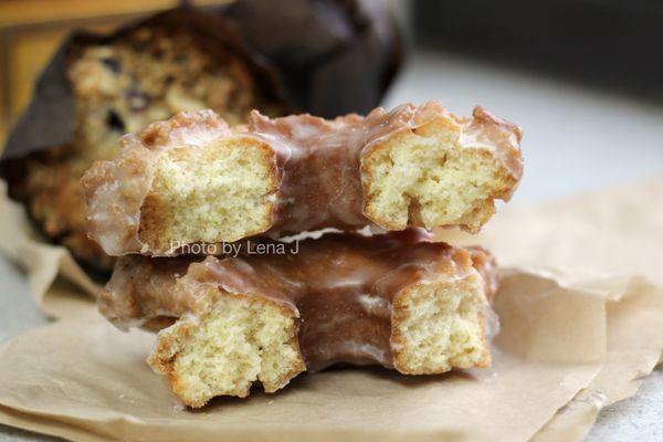 Inside of Old Fashion Sour Cream Donut ($2.68) - very sweet. Kind of dense and dry inside, not my fav