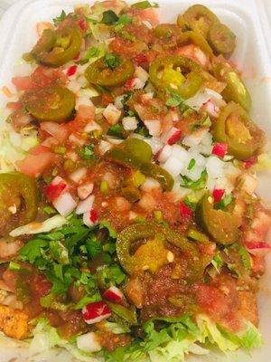 Vegetarian Salad Bowl with all its fixings at Taco House.