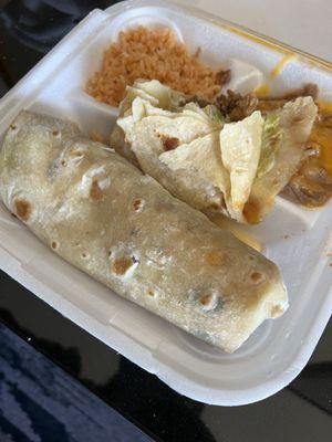 Burrito meal