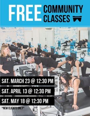 Free Sat March 23, April 13, & May 18