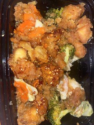 Orange chicken mushy