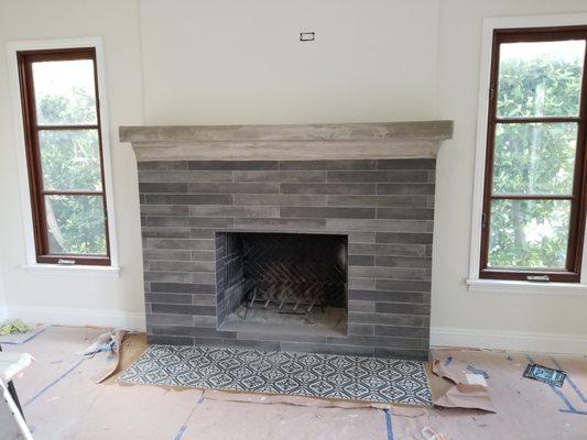 Tile and Fireplace update in this Mid Century Mid City Home