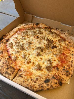 Local sausage pizza