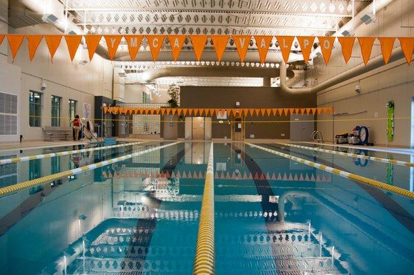 6 lane lap pool; lifeguards on duty at all times.