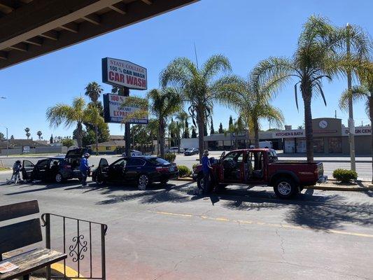 They worked really hard on my car and it's 95 degrees today. the WORKS $24.99