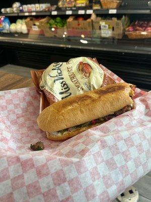 Philly cheesesteak sandwich