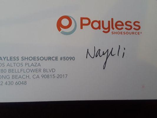 I got her name so I could tell the manager what an awesome job she did but the management doesn't have their own business card with a name.