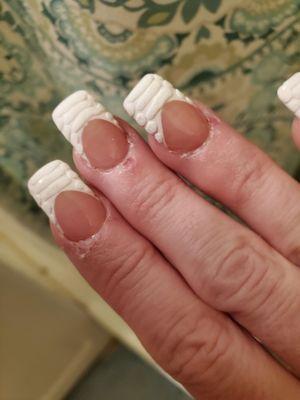 Acrylic left on fingers. Can't clean it off ?