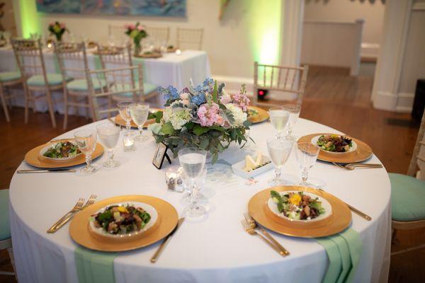 Tasteful Affairs did the catering, menu planning, table design and set up to fit the space in a customized way. Emilie was great!