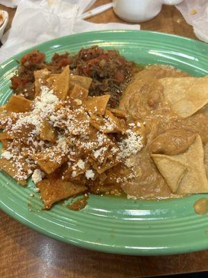 Had the breakfast special of Chilaquiles Rojos with desebrada and cafe de olla. Hit the spot great food great flavor great service