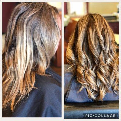 Before and after. Hair by Nataly