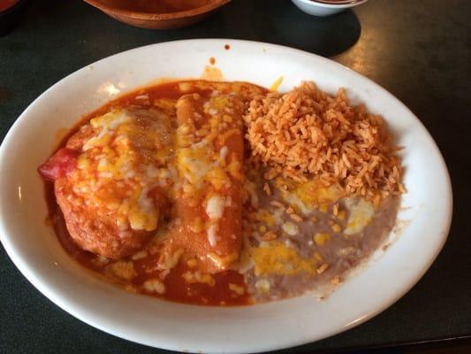 Chile relleno and enchilada.