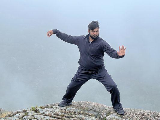 Tai Chi on the top of mountain!