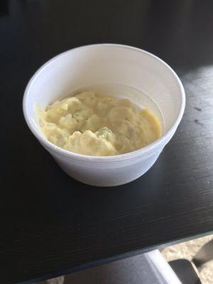 Tiny potato salad. Not even filled halfway