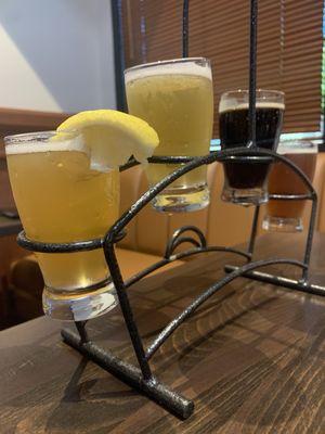 A flight of German beers