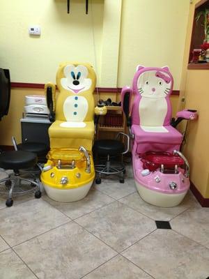 Cute kiddie pedi chairs