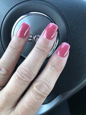 Always happy with my nails. Mary did a beautiful job. Loving this powder dip color.