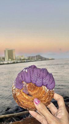 Ube Spiral Croissant $10