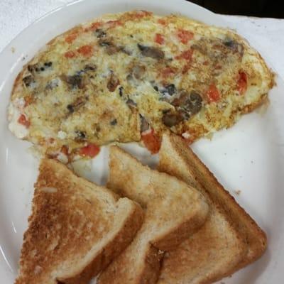 Mushroom,  tomato, mozzarella omlette,  delicious