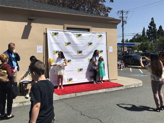 Step and Repeat after recital performance.