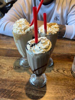 Strawberry Shortcake Shake, Maple Bourbon Shake, Oreo Shake