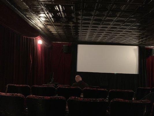 Inside, cinema screen