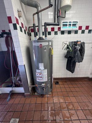 New comercial water heater installation