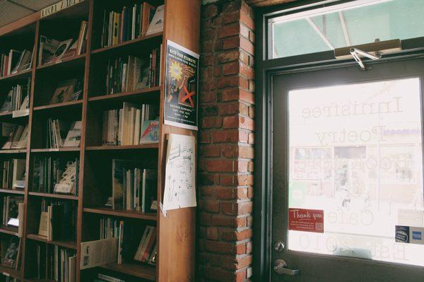 Shot of the side entrance + some of their book selection!