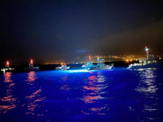 Manta Ray site joined with other boats.