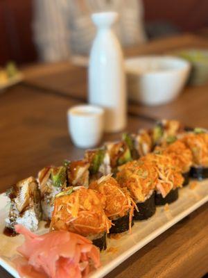 Fireball (right) Dragon Roll (left)